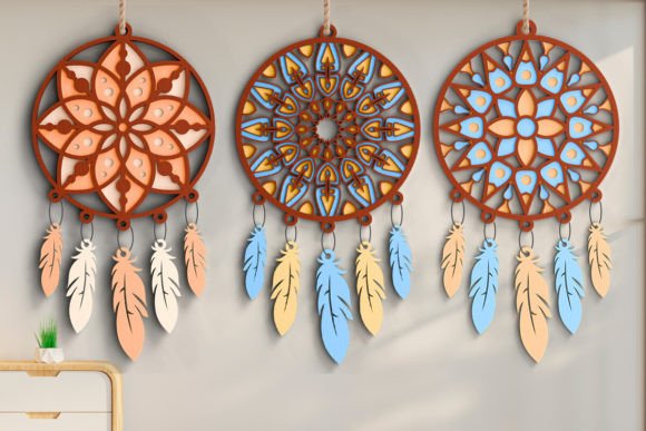 3D Dream Catchers Layered SVG Bundle for Crafting