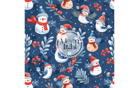 Christmas Seamless Digital Pattern 18: A Versatile Design for Multiple Uses