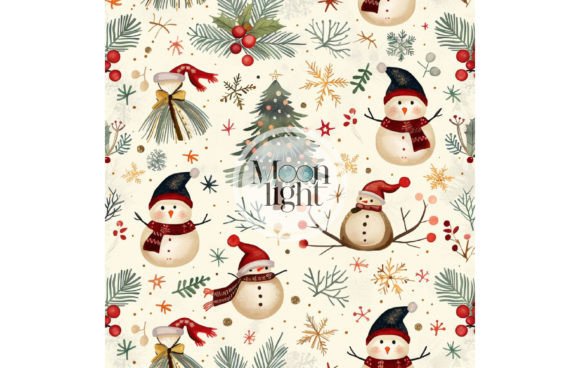 Christmas Seamless Digital Pattern 25