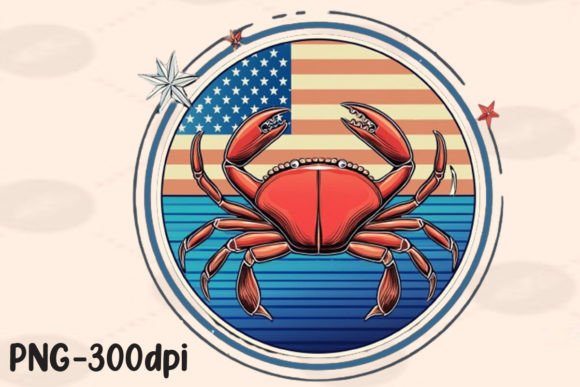 Crab American Flag 4th July Fishing PNG: A Unique Fusion of Patriotism and Creativity