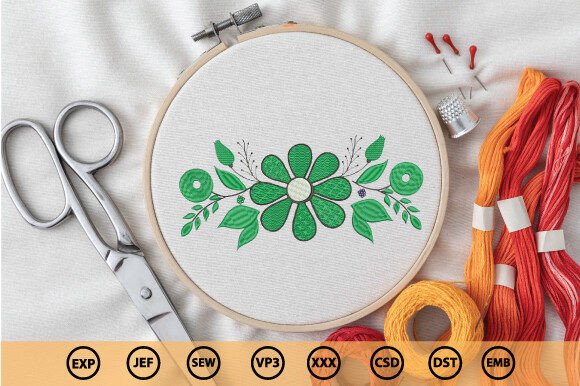 Floral Motif: Embellish Fabrics with Whimsical Embroidery