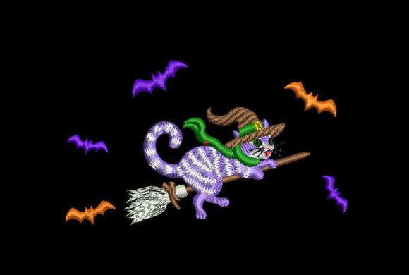 Halloween Cat Embroidery Design: Adding Playful Style to Your Projects
