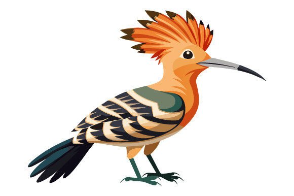 Hoopoe Bird Vector Design: A Versatile Graphic for Creators and Small Businesses