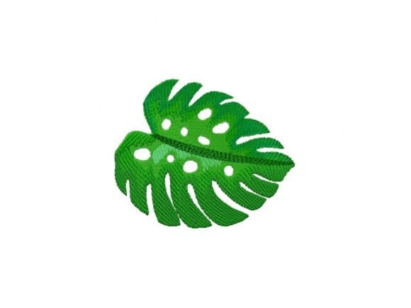 Monstera Leaf Embroidery Design: Exotic Charm Meets Versatile Craftsmanship