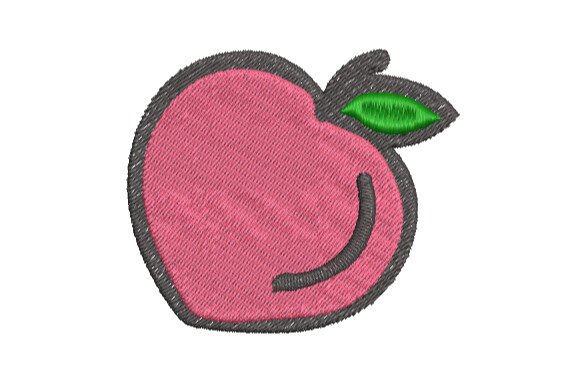 Pink Plump Peach Embroidery Design: Versatile for All