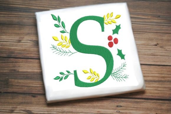 S Christmas Monogram Alphabet Decoration in Modern Design