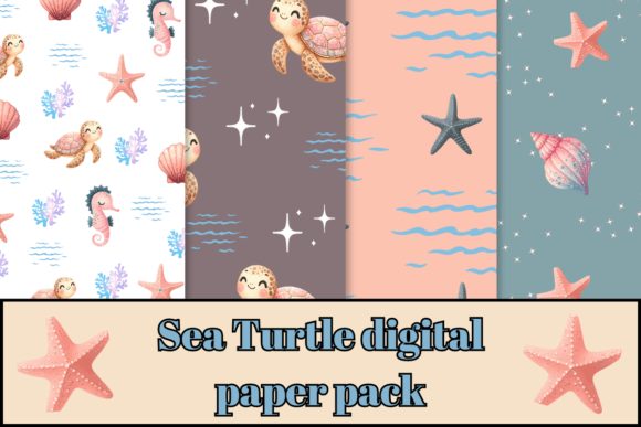 Sea Turtle Digital Papers: A Versatile Resource for Creative and Commercial Projects
