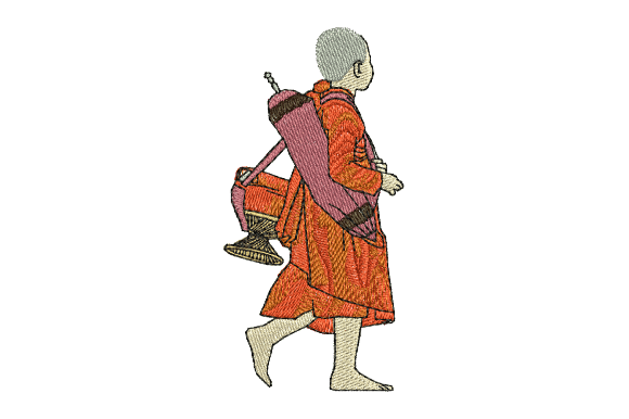 The Novice Monk: Embodying Cultural Wisdom in Embroidery