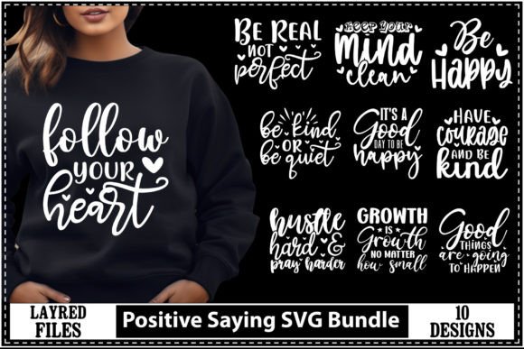 Unlock Creativity with the Positive Saying SVG Bundle 3