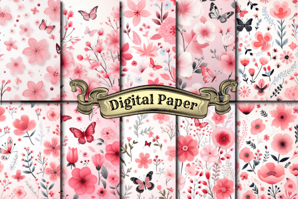 Watercolor Floral Digital Papers