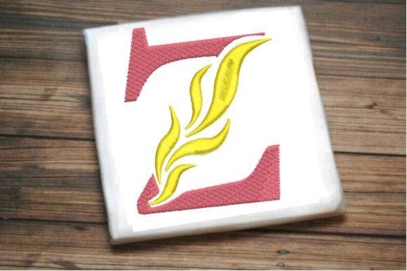Z Letter Alphabet on Fire: A Detailed Evaluation of the Flame Motif Embroidery Design